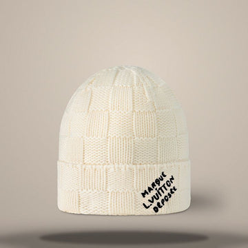 LOUIS VUITTON Damier Snug Mütze Off-White M92738 157285280
