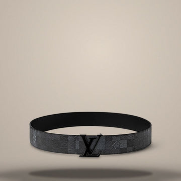 LOUIS VUITTON Reversible Gürtel LV Initiales Damoflage 40mm Schwarz M8958 157285362