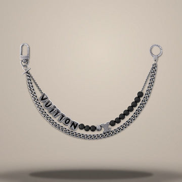 Louis Vuitton Chain Belt Double Chain: Chain Link, Glass Pearl and Metallic Lettering Beads M02531 157285364