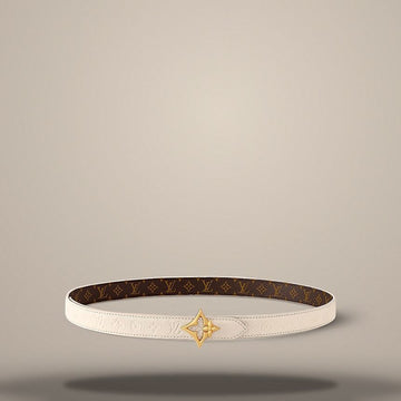 Louis Vuitton 20mm Reversible Belt Cream Beige/Monogram M4195 157285379
