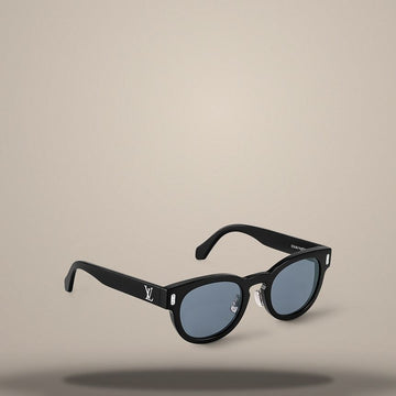 LOUIS VUITTON Runde Sonnenbrille Schwarz Z2670U 157285414