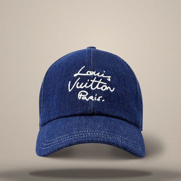 LOUIS VUITTON スクリプトキャップ デニムブルー M5449 157285458