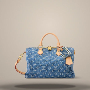 LOUIS VUITTON Speedy Soft 30 Denim Blau 157285516