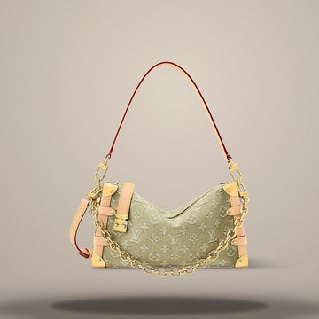Louis Vuitton Side Trunk MM East West Khaki Denim M27451 157285541