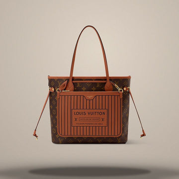 LOUIS VUITTON Neverfull Inside Out MM aus Kalbsleder in Tan / Monogram beschichteter Canvas M28352 157285569
