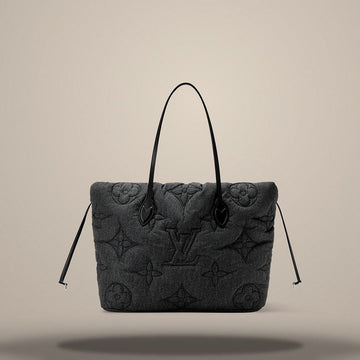 Louis Vuitton Neverfull Inside Out MM Black Denim M26364 157285600