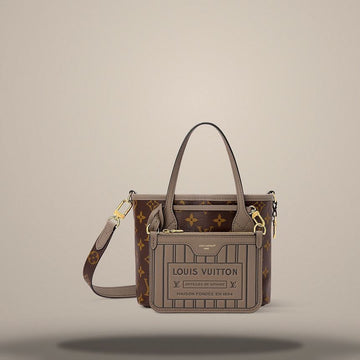 Louis Vuitton Neverfull Bandouliere Inside Out BB Dark Fango Cowhide Leather / Monogram Coated Canvas 157285628