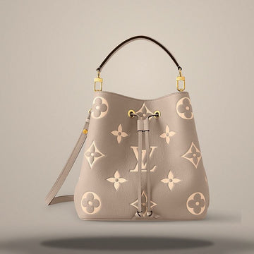 LOUIS VUITTON ネオノエ MM バケットバッグ グレー/クリーム M45555 157285636