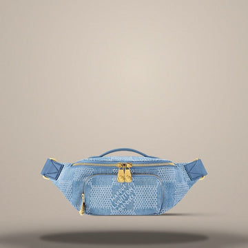 LOUIS VUITTON Rush Bum Bag Denim Blau N00205 157285640