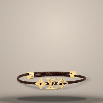 LOUIS VUITTON アイコニック＆パドロックブレスレット モノグラムレザーコード M8807Z 157285675