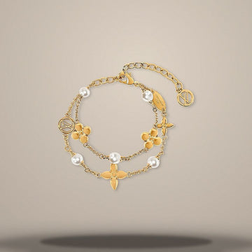 Louis Vuitton Pearl Constellations Bracelet Gold Metal 157285686