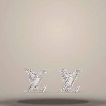 Louis Vuitton Iconic Earrings Silver Tone Metal Detail M00608 157285711