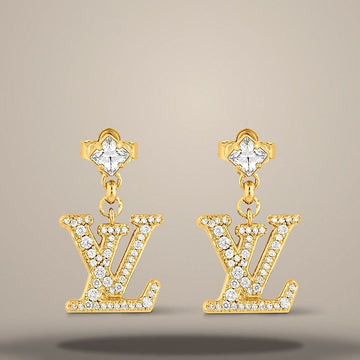 LOUIS VUITTON レディ LV ピアス ゴールド仕上げの金属 M01844 157337592