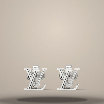 LOUIS VUITTON Ikonische XS Ohrringe aus Palladium-Metall M03974 157285716