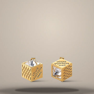 Louis Vuitton LV Cube Earrings Gold Metal M04079 157337597