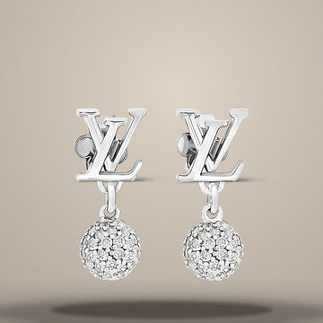 Louis Vuitton Iconic Louis Earrings in Palladium Metal M03242 157285723