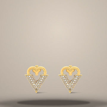 LOUIS VUITTON Essential Love Ohrringe in Goldfarbenem Metall M03529 157285726