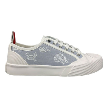 THOM BROWNE 24SS Drei-Streifen Rugby Low-Top Sneaker Hellblau E0938 480 75833035