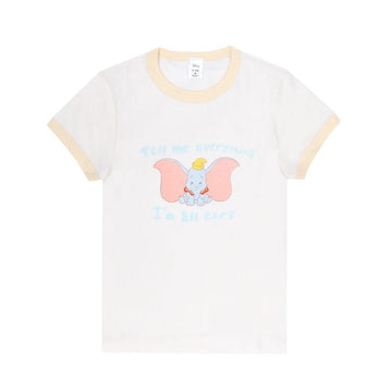 RE DONE 60S スリム ダンボ コントラスト リンガー レディース 半袖Tシャツ 157225103 [P]