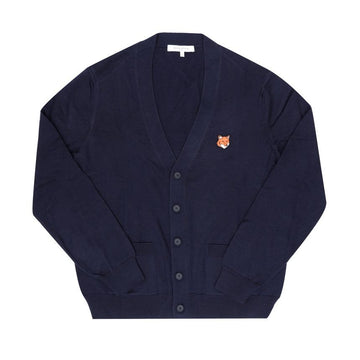 MAISON KITSUNE フォックスヘッドパッチ Vネック メンズ カーディガン 157225169 [P]