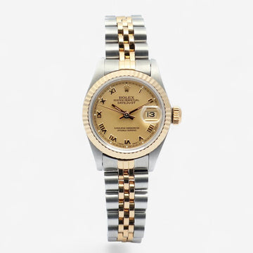 ROLEX 69173 ゴールド ローマン インデックス デイトジャスト 26 ウィメンズ コンビ ビンテージウォッチ 1988年製 157293298
