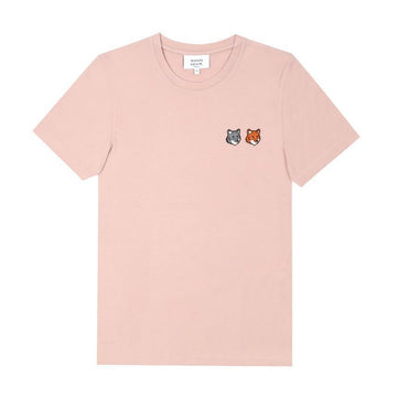 Maison Kitsune Double Fox Head Patch Women's Short Sleeve T-shirt 157225245 [P]
