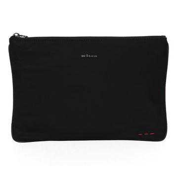 KITON Clutch aus Nylon mit Metall-Logo 153793294