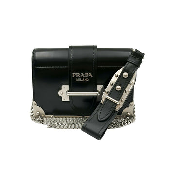 Prada Black Leather Saffiano Clutch and Mini Crossbody 1BH018 157294619