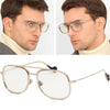 Moncler Sunglasses ML0104 Clear Lens Luxury Boeing Retro Metal Frame UV Protection Vision Care 123682329 [P]