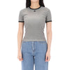 Courreges Houndstooth Short Sleeve T-Shirt 126JTS017JS0223 157297267 [P]
