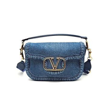 Valentino Denim V Logo Tote and Shoulder Bag L318234 157299274