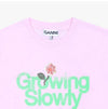 Ganni Growing Slowly Logo Women's T-Shirt 157225018 [P]