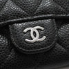 CHANEL ブラックキャビアシルバーアクセントクラシック名刺カードケース AP0214 157299946 [P]