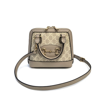 Gucci Horsebit 1955 GG Supreme Mini Top Handle Crossbody Bag Beige 677212 157299300