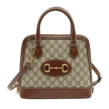GUCCI GG Supreme Canvas Horsebit 1955 Kleine Top Handle 2WAY / 621220 157301162