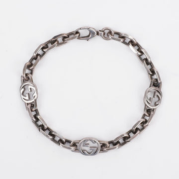 Gucci Interlocking G Detail Bracelet Sterling Silver 157119868