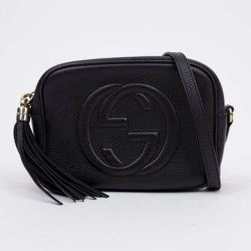 Gucci Disco Soho Leather Shoulder Bag Black 157196563