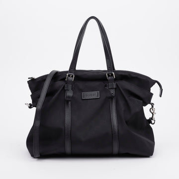 Gucci Micro GG Nylon Tote Shoulder Bag Black 157223032