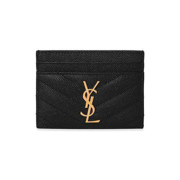 Saint Laurent Card Wallet Monogram Matelassé Gold-Finish 138405768