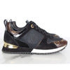 LOUIS VUITTON ランウェイ ゴールド スニーカー ブラック 38(250) 157301524 [P]