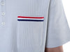 Thom Browne Three-Stripe Linen Cotton Polo Shirt (Gray) 157302003 [P]