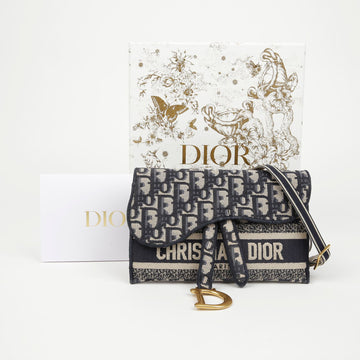 Dior Oblique Jacquard Slim Saddle Pouch 157120303