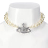 VIVIENNE WESTWOOD Einzelne Perlen-Bass-Lilie Relief Choker-Halskette 157302178 [P]