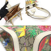 Gucci 498156 GG Supreme Canvas White FLORA Flower Padlock Small Chain Shoulder Bag 157302947 [P]