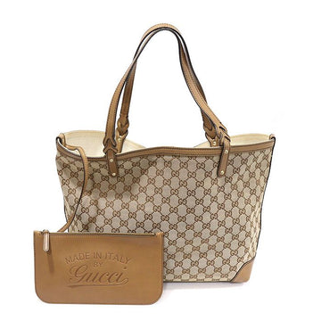 Gucci Brown Jacquard Shopper Shoulder Bag with GG Logo + Pouch 247209 157302956
