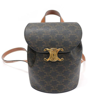 Celine Triomphe Canvas Tan Calfskin Bonny Backpack 118702CAS.04LU 157302973