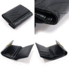 SAINT LAURENT 403943 schwarze strukturierte gepolsterte kompakte 3-fach Geldbörse 157302990 [P]
