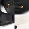 SAINT LAURENT 403943 schwarze strukturierte gepolsterte kompakte 3-fach Geldbörse 157302990 [P]