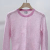 CHANEL Striped Rayon Women's Knit Pink 157303057 [P]