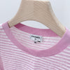 CHANEL Striped Rayon Women's Knit Pink 157303057 [P]